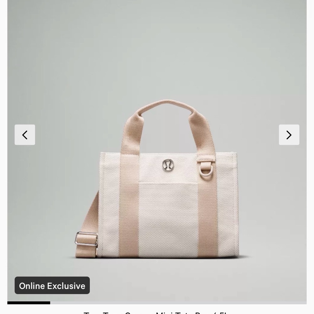 lululemon athletica Cream and Tan Tote Bag